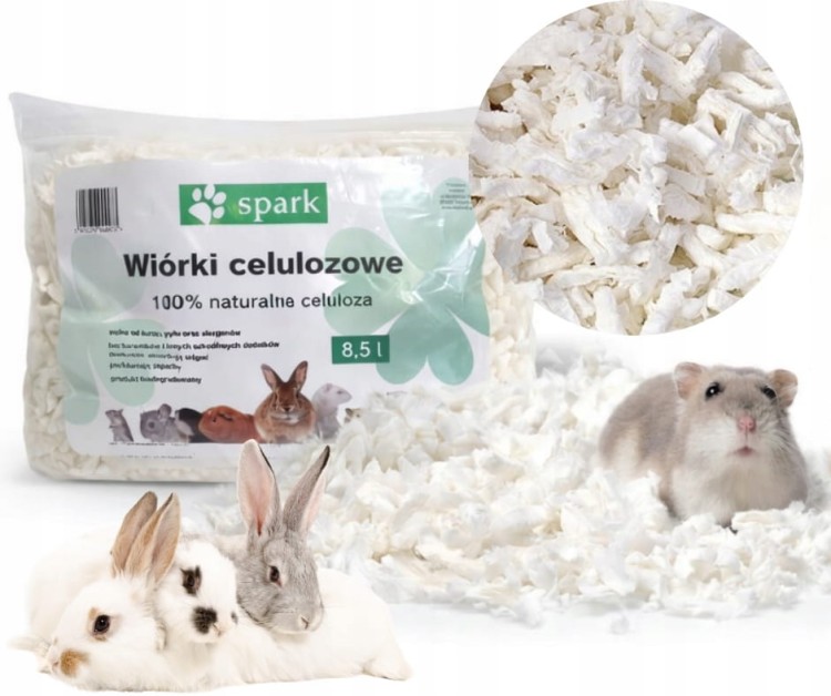 Spark wiórki celulozowe dla zwierząt, naturalne, hipoalergiczne, 8,5 l