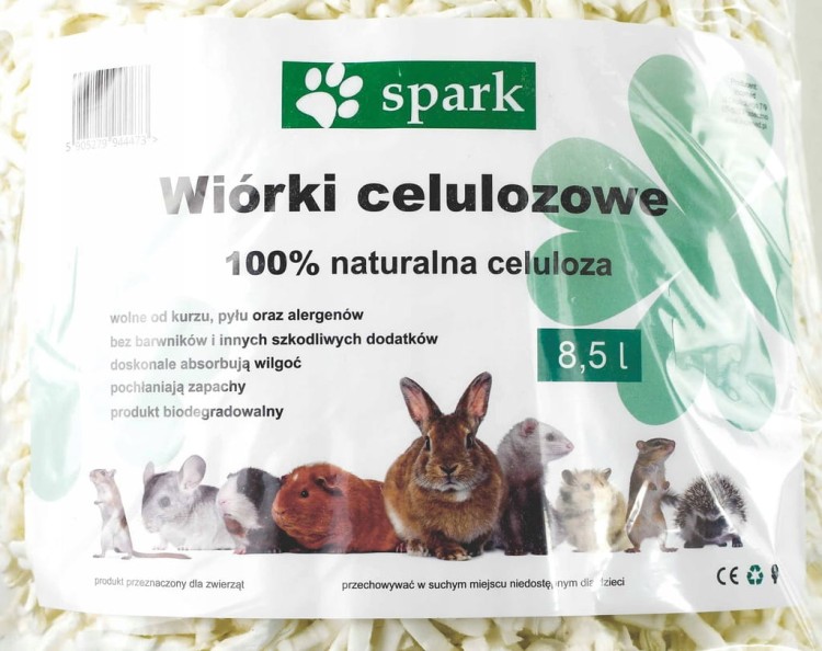 Spark wiórki celulozowe dla zwierząt, naturalne, hipoalergiczne, 8,5 l