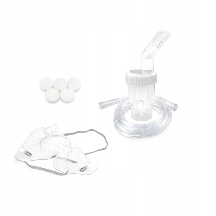UNIWERSALNY ZESTAW AKCESORIÓW DO INHALATORA, NEBULIZATOR, MASKI, PRZEWÓD