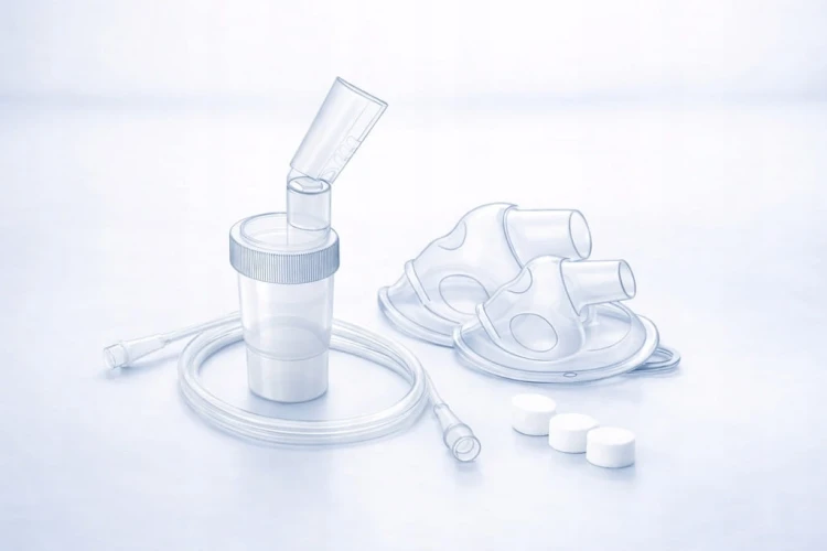 UNIWERSALNY ZESTAW AKCESORIÓW DO INHALATORA, NEBULIZATOR, MASKI, PRZEWÓD