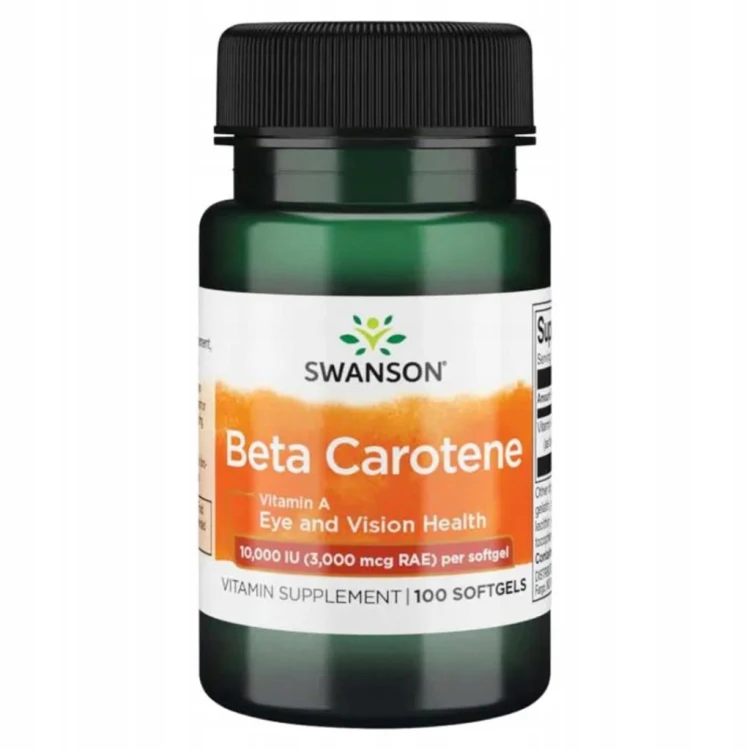 SWANSON Beta Carotene Beta karoten 10 000 iu 100 kapsułek