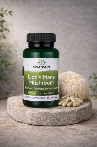 SWANSON Lion's Mane (Soplówka jeżowata) 500 mg 60 kapsułek