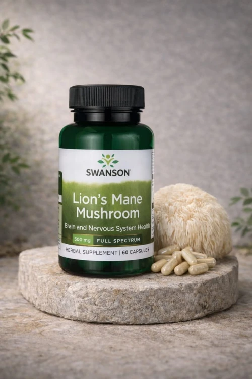 SWANSON Lion's Mane (Soplówka jeżowata) 500 mg 60 kapsułek
