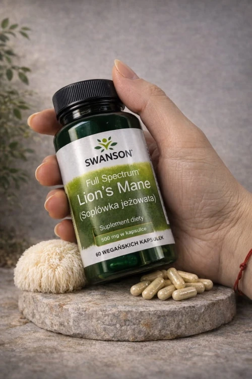 SWANSON Lion's Mane (Soplówka jeżowata) 500 mg 60 kapsułek