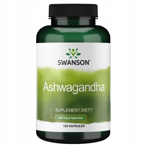 SWANSON Ashwagandha (żen-szeń indyjski) 450 mg 100 kapsułek