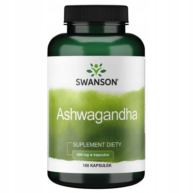 SWANSON Ashwagandha (żen-szeń indyjski) 450 mg 100 kapsułek
