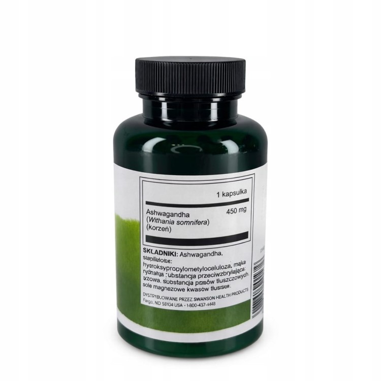 SWANSON Ashwagandha (żen-szeń indyjski) 450 mg 100 kapsułek