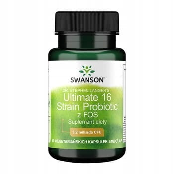 SWANSON Ultimate 16 Strain Probiotic (probiotyk 16 szczepów z FOS) 60