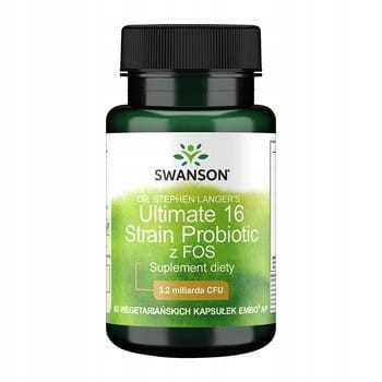 SWANSON Ultimate 16 Strain Probiotic (probiotyk 16 szczepów z FOS) 60