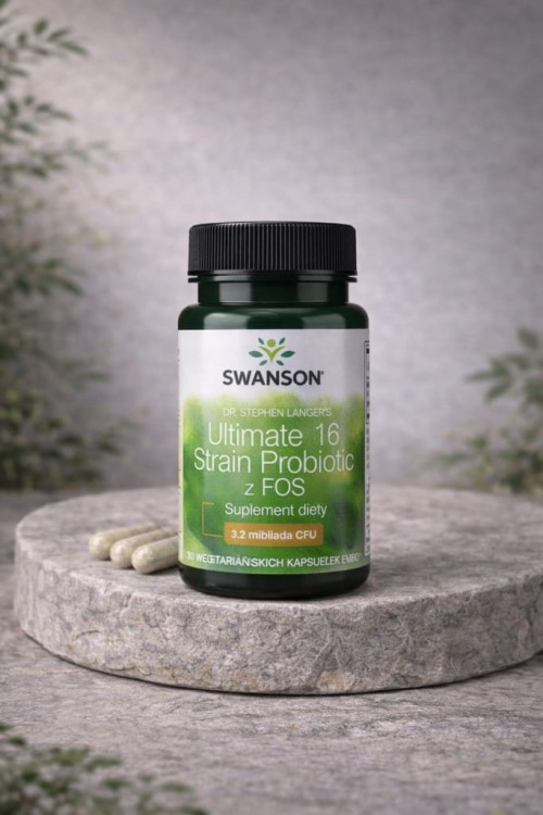 SWANSON Ultimate 16 Strain Probiotic (probiotyk 16 szczepów z FOS) 60