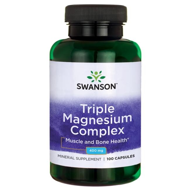 SWANSON Triple Magnesium Complex (kompleks magnezu z trzech form) 400 mg