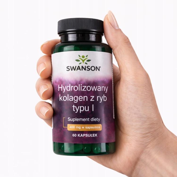 SWANSON Hydrolizowany kolagen z ryb typu I 400 mg 60 kapsułek
