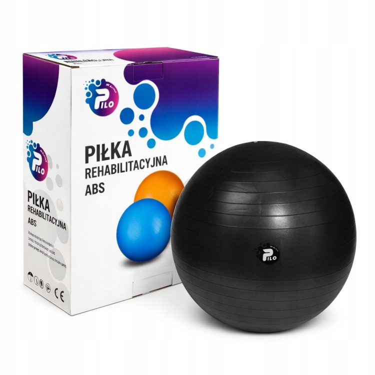 PIŁKA DO ĆWICZEŃ I REHABILITACJI, SYSTEM ABS, OBCIĄŻENIE 300KG 75CM+ POMPKA