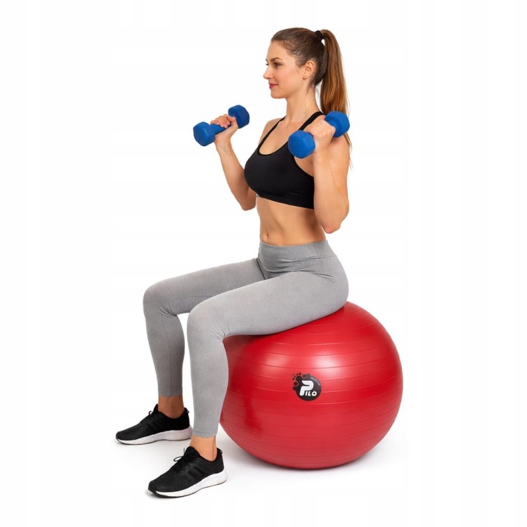 PIŁKA DO ĆWICZEŃ I REHABILITACJI, SYSTEM ABS, OBCIĄŻENIE 300KG 55CM+ POMPKA