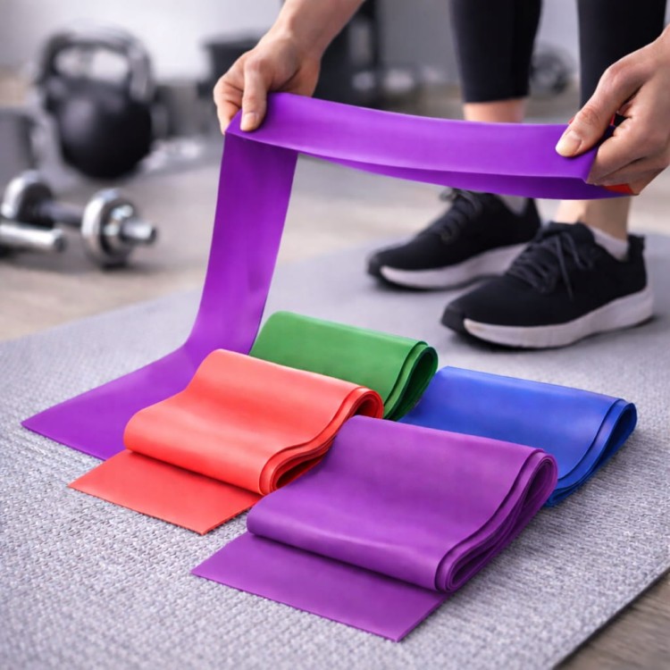 TAŚMA OPOROWA DO ĆWICZEŃ I REHABILITACJI, BARDZO MOCNY OPÓR FIOLETOWA 2m
