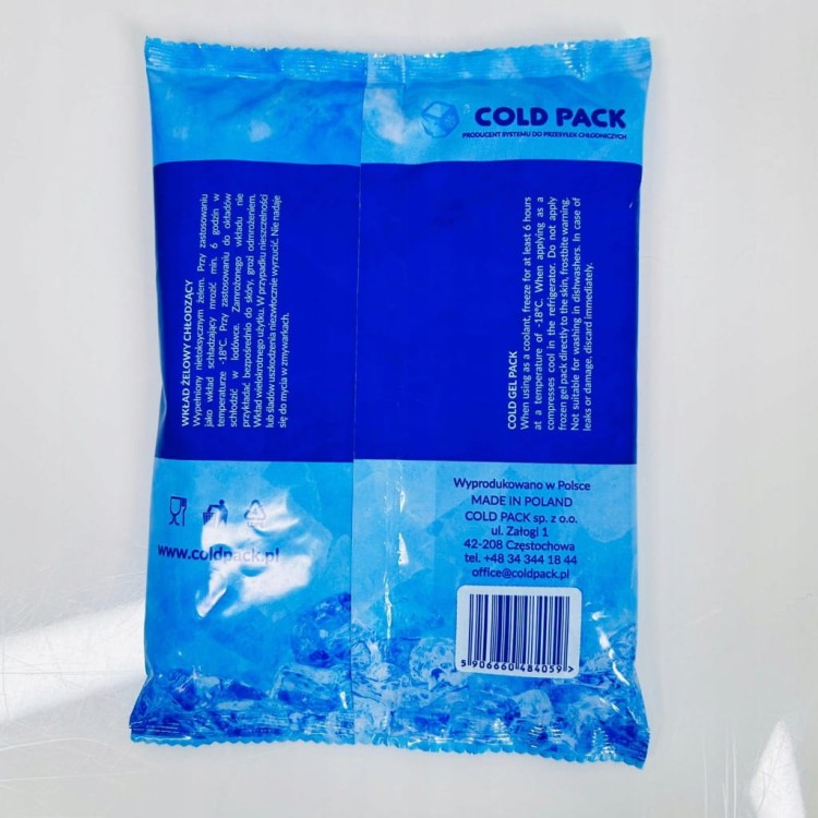 WKŁAD ŻELOWY CHŁODZĄCY 450g COLD PACK GEL NA URAZY, DO LODÓWKI TURYSTYCZNEJ