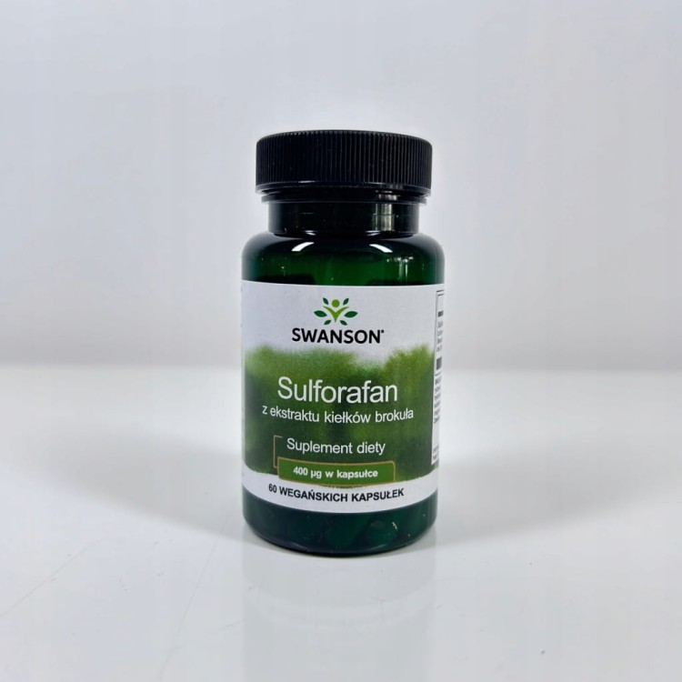 SWANSON Sulforafan Kiełki brokuła 400mg 60kapsułek | ANTYOKSYDANT ODPORNOŚĆ