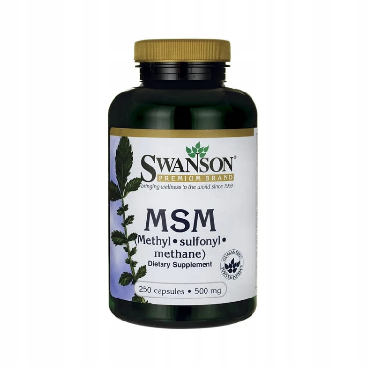 SWANSON MSM siarka organiczna 500 mg 250 kapsułek |ZDROWE STAWY KOŚCI SKÓRA