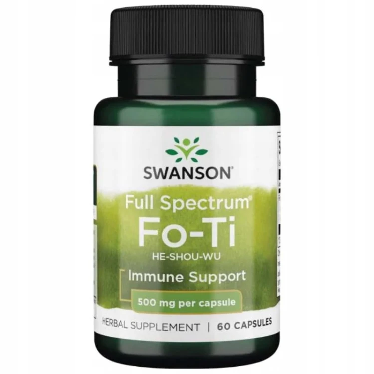 SWANSON Full Spectrum Fo-Ti He-Shou-Wu 500 mg 60 kapsułek | WITALNOŚĆ STRES
