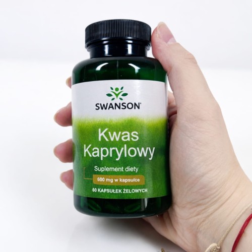 SWANSON Caprylic Acid Kwas kaprylowy 600 mg 60 kapsułek | TRAWIENIE JELITA