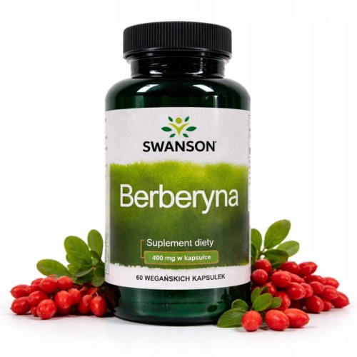 SWANSON Berberine (Berberyna) 400 mg 60 kapsułek | METABOLIZM CUKRZYCA HCL