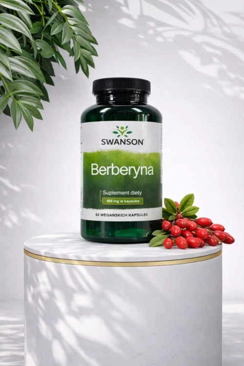 SWANSON Berberine (Berberyna) 400 mg 60 kapsułek | METABOLIZM CUKRZYCA HCL