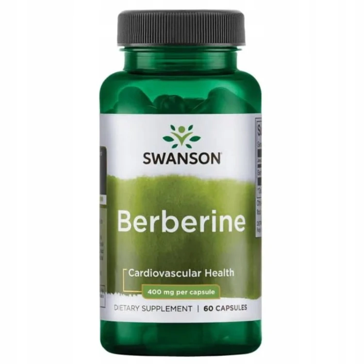 SWANSON Berberine (Berberyna) 400 mg 60 kapsułek | METABOLIZM CUKRZYCA HCL