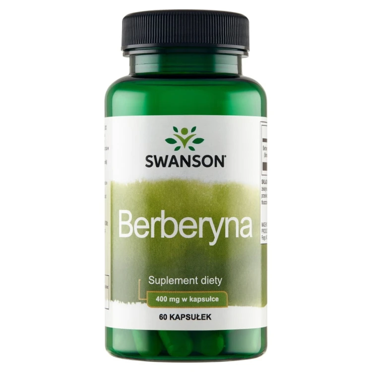 SWANSON Berberine (Berberyna) 400 mg 60 kapsułek | METABOLIZM CUKRZYCA HCL
