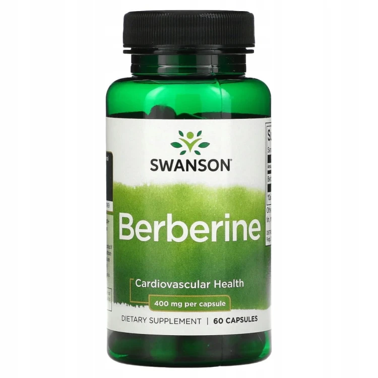 SWANSON Berberine (Berberyna) 400 mg 60 kapsułek | METABOLIZM CUKRZYCA HCL