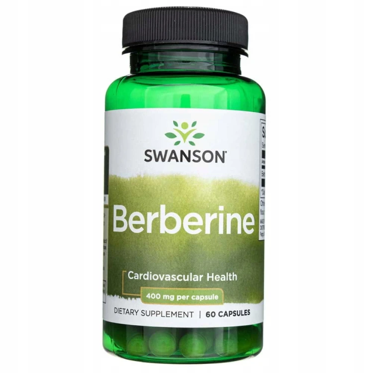 SWANSON Berberine (Berberyna) 400 mg 60 kapsułek | METABOLIZM CUKRZYCA HCL