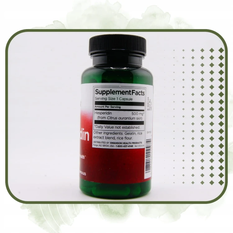 SWANSON Hesperidin 500 mg 60 kapsułek | SERCE UKŁAD KRĄŻENIA ANTYOKSYDANT