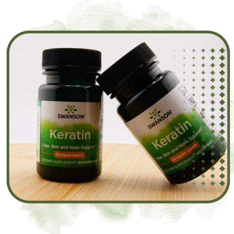SWANSON Keratin Keratyna 50 mg 60 kapsułek | WŁOSY SKÓRA PAZNOKCIE