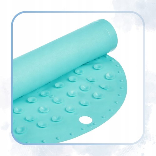 MATA ANTYPOŚLIZGOWA DO WANNY POD PRYSZNIC DO ŁAZIENKI 55x35cm TURKUSOWA