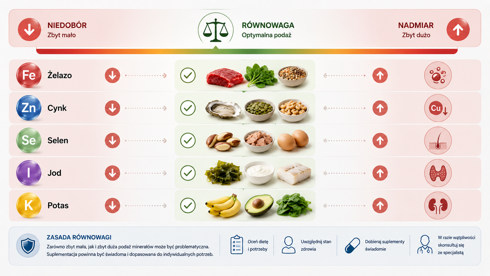 Równowaga między niedoborem a nadmiarem minerałów w kontekście suplementacji