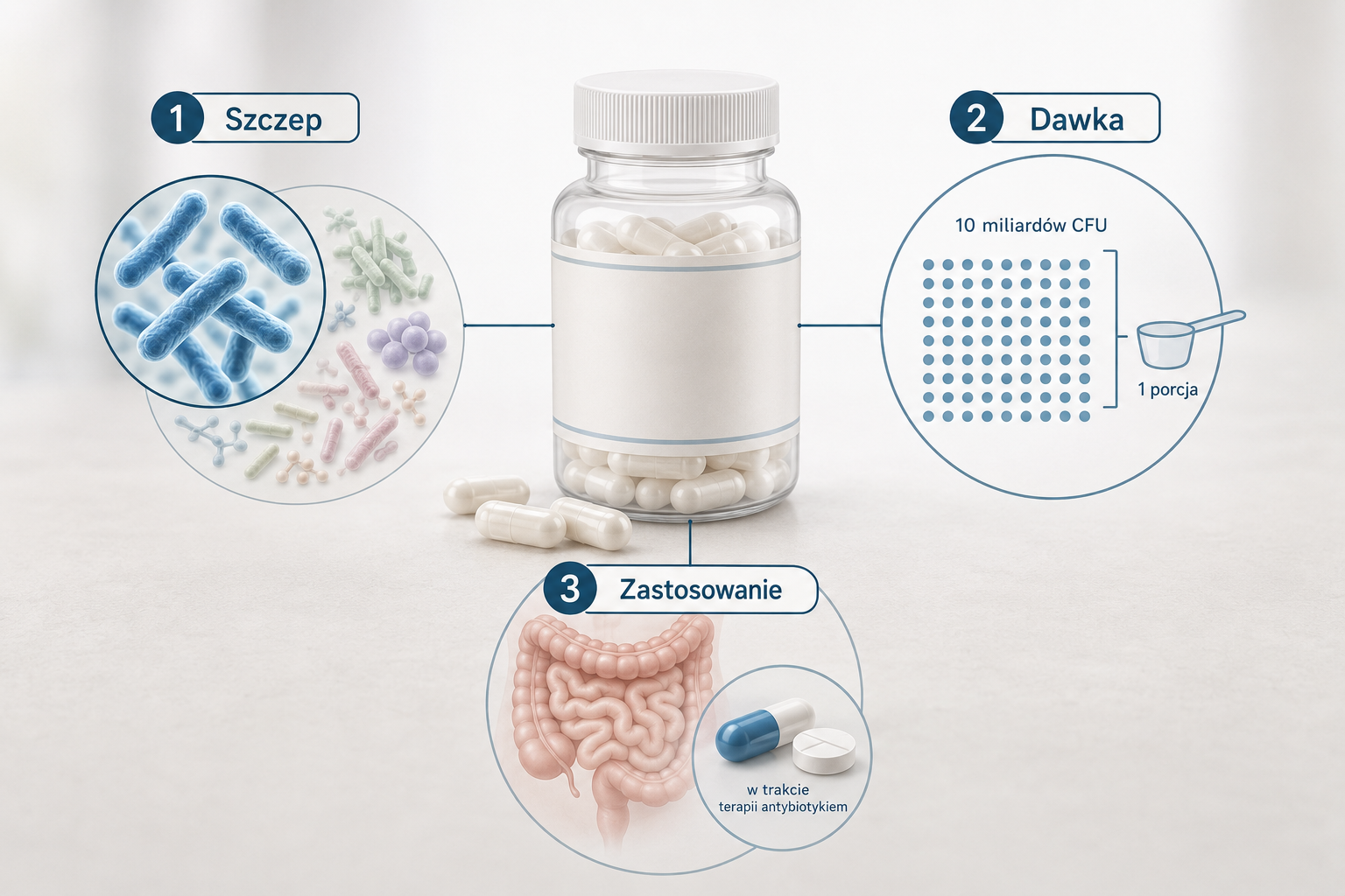 Znaczenie konkretnego szczepu i dawki probiotyku podczas antybiotykoterapii